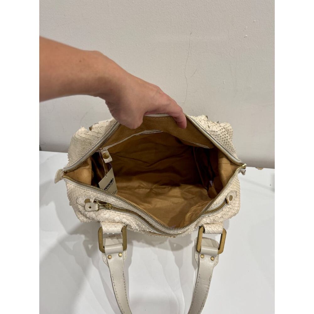 Jimmy Choo Suede Trim Python Embossed Leather Sho… - image 8